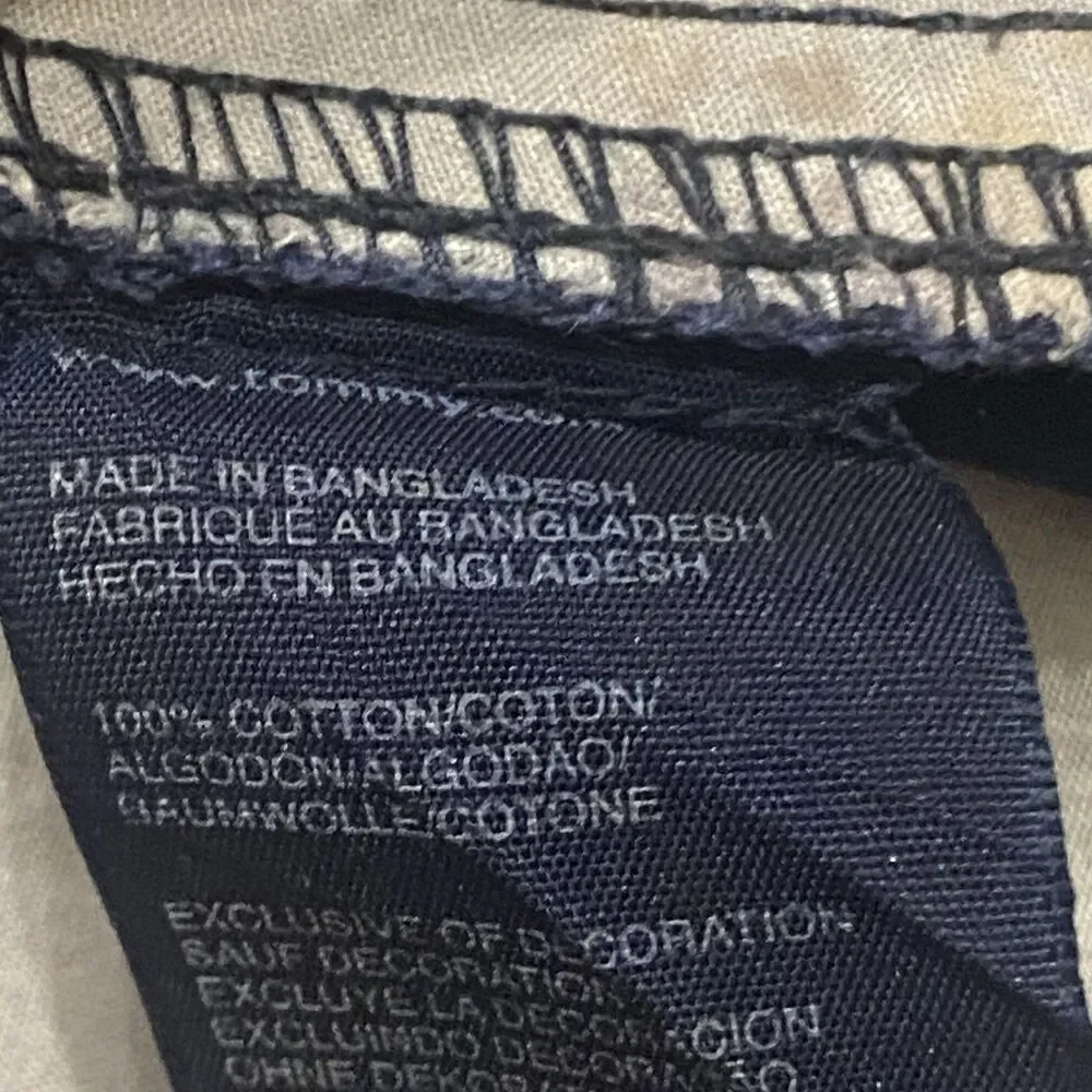 Tommy Hilfiger Mens Chino Pants Trousers 34x30 Navy Cotton Missing Back Buttons